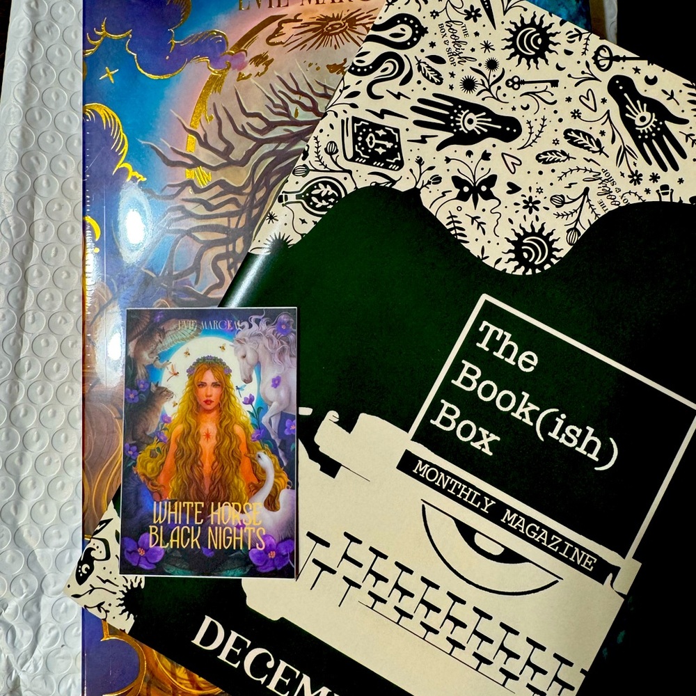 The Book(ish) Box Monthly Book with White Horse Black Nights